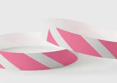 Tyvek Stripey Pink Wristbands