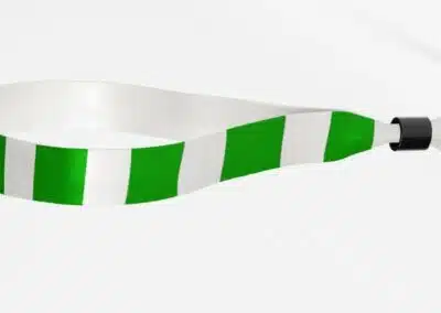 Fabric Green and White Stripes wristbands