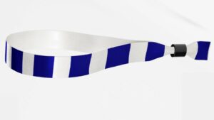 Fabric Blue and White Stripes wristbands