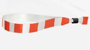 Fabric Orange and white Stripes wristbands
