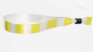 Fabric Yellow and white Stripes wristbands