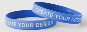 Silicone Debossed colourfil Wristbands