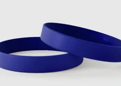 Plain Blue Silicone Wristbands
