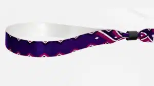 Fabric Festival Purple Stripes wristbands