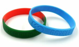Silicone Debossed - 2 Colour Wristbands