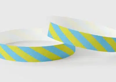 Stripey Blue and Yellow wristbands