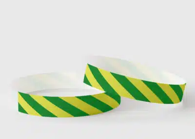 Stripey Yellow and Green Tyvek Wristband
