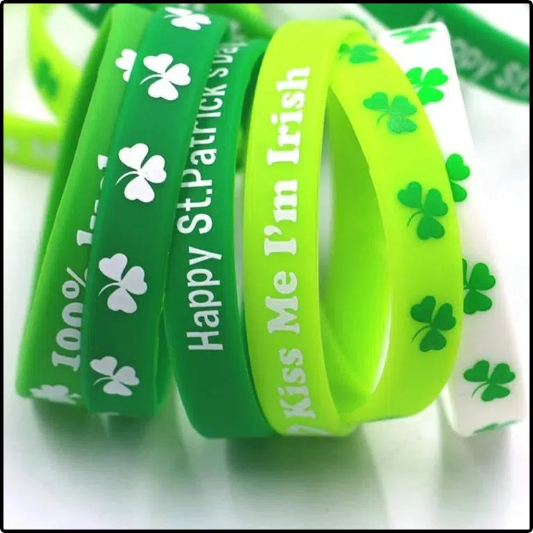 Custom silicone wristbands for St. Patrick's Day
